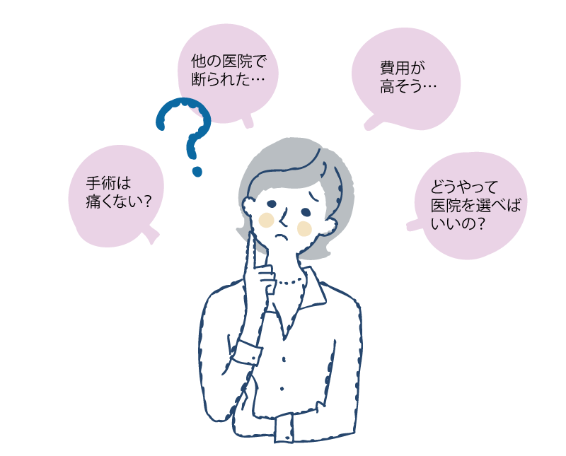 インプラントと治療の不安イメージ