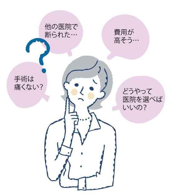 インプラントと治療の不安イメージ