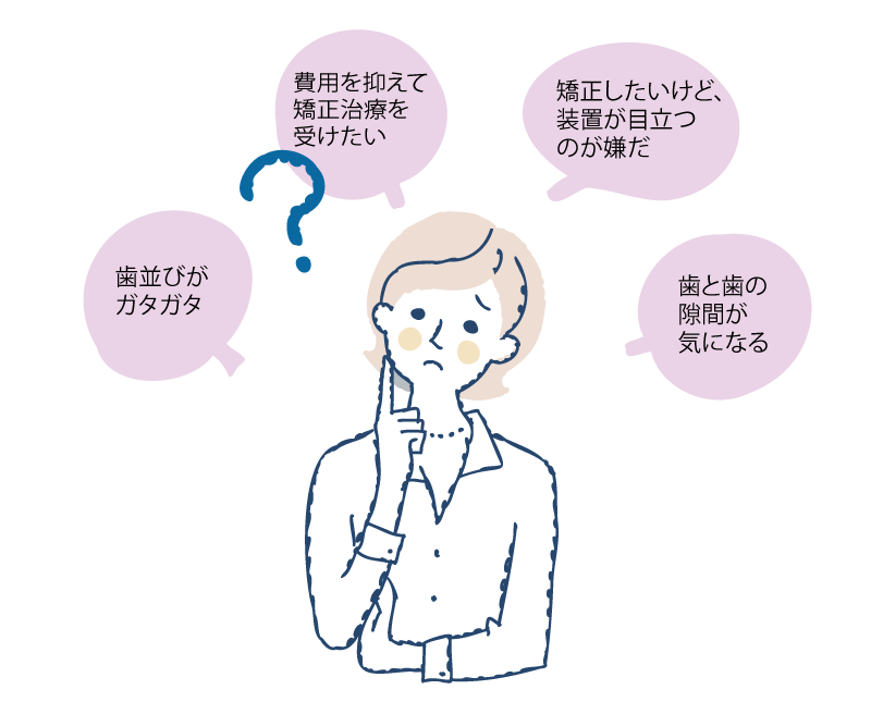 マウスピース矯正治療の不安イメージ