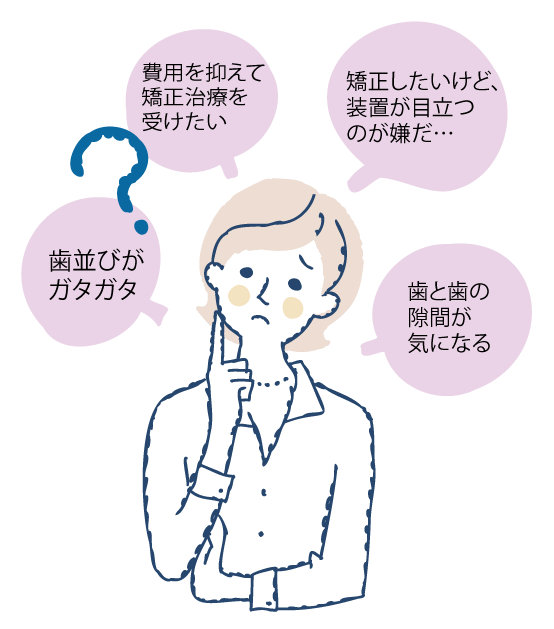 マウスピース矯正治療の不安イメージ